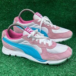 Puma‎ Idcell Evertrack Pink Blue White Mesh Running Shoes Womens 9 185642-03